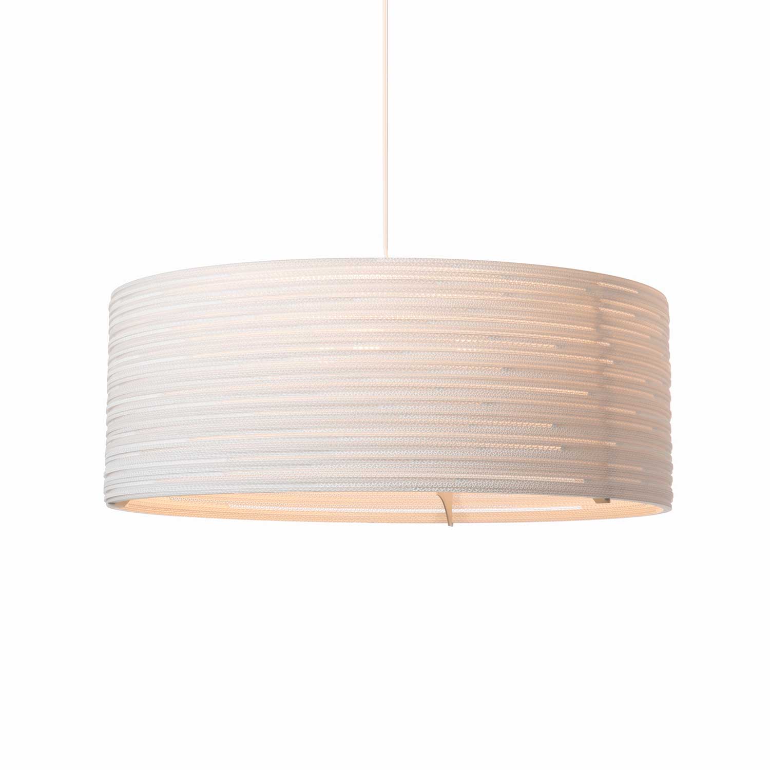 Scraplights Drum - Lámpara colgante para habitación de diseño en cartón reciclado