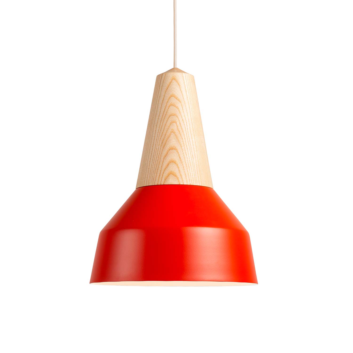 EIKON BASIC - Sospensione conica scandinava, colorata e legno
