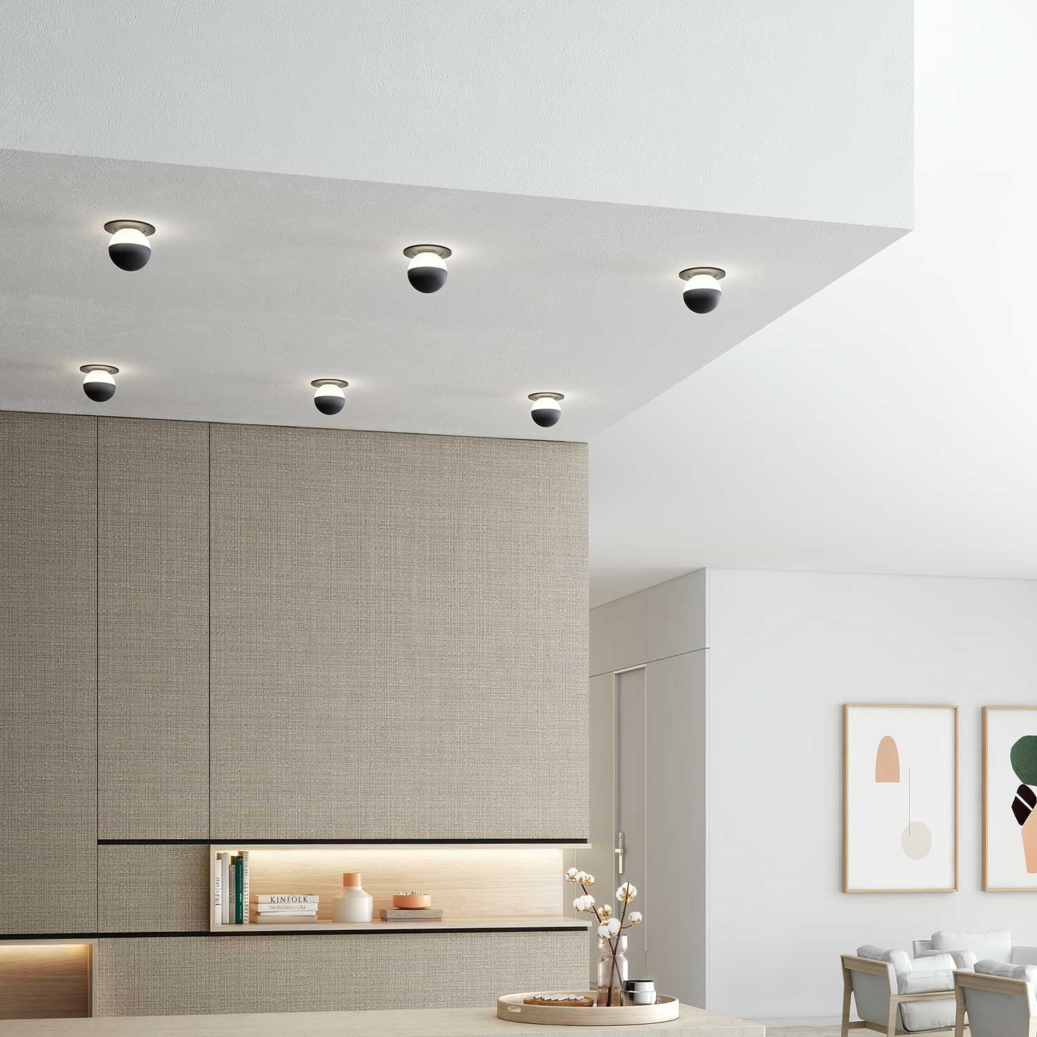 Alfi - Applique da parete rotonda in acciaio per soggiorno moderno