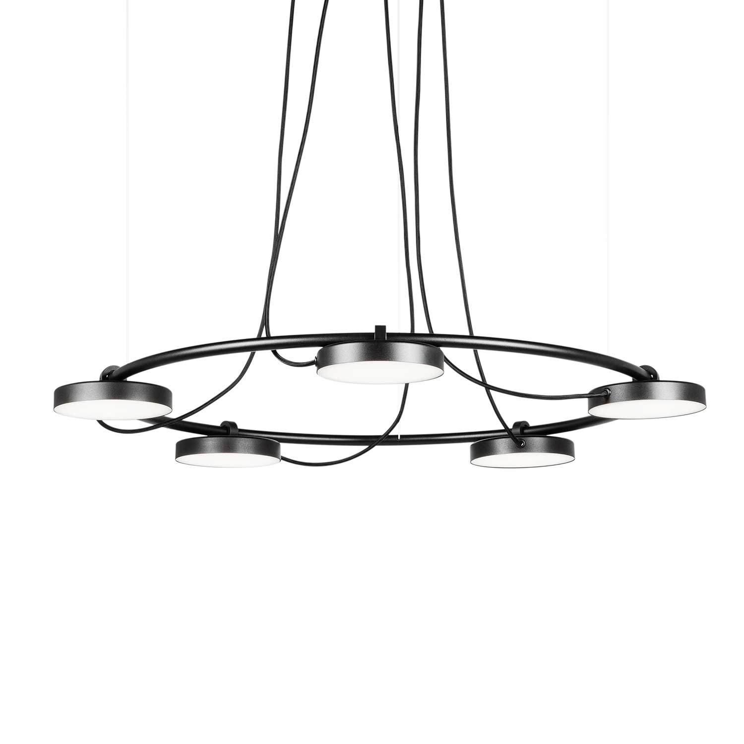 Aro - Contemporary entry hall chandelier with dimmable LED