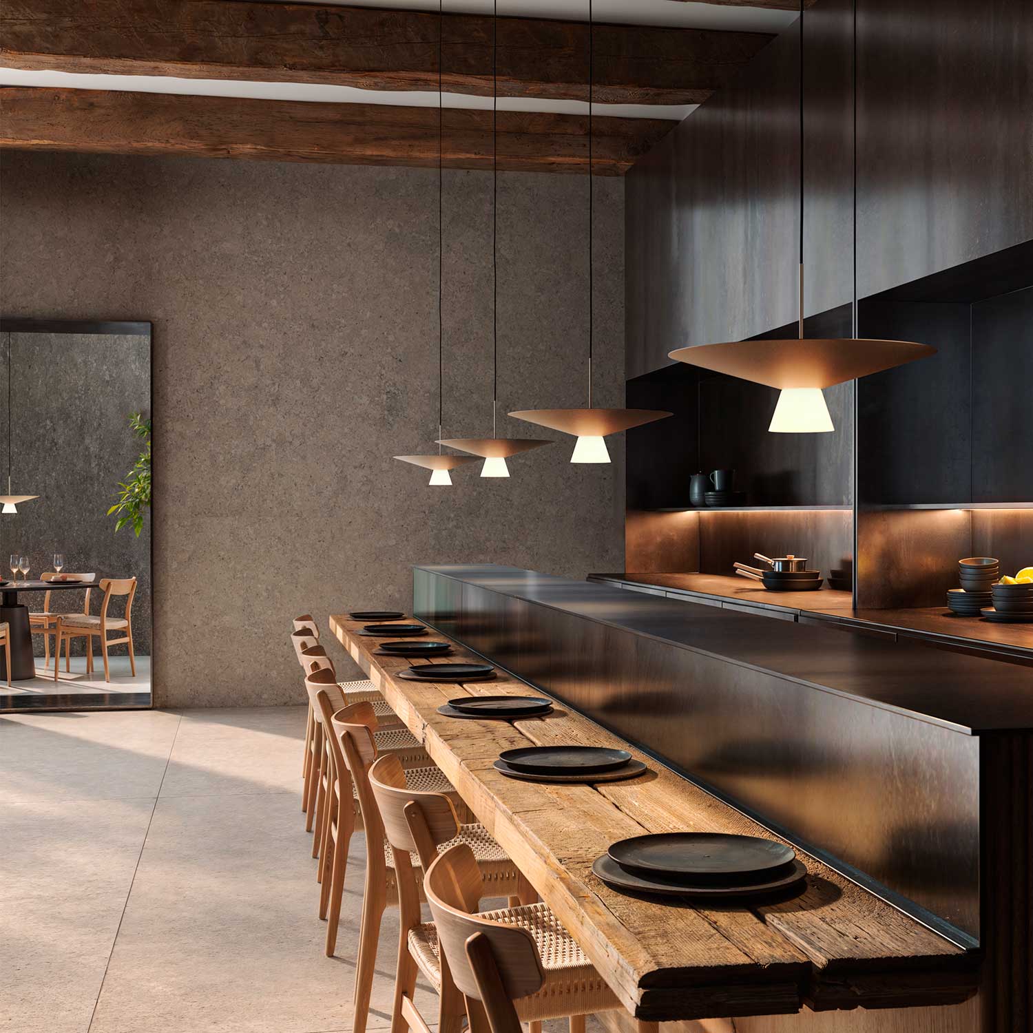 Belt - Suspension cuisine design en acier