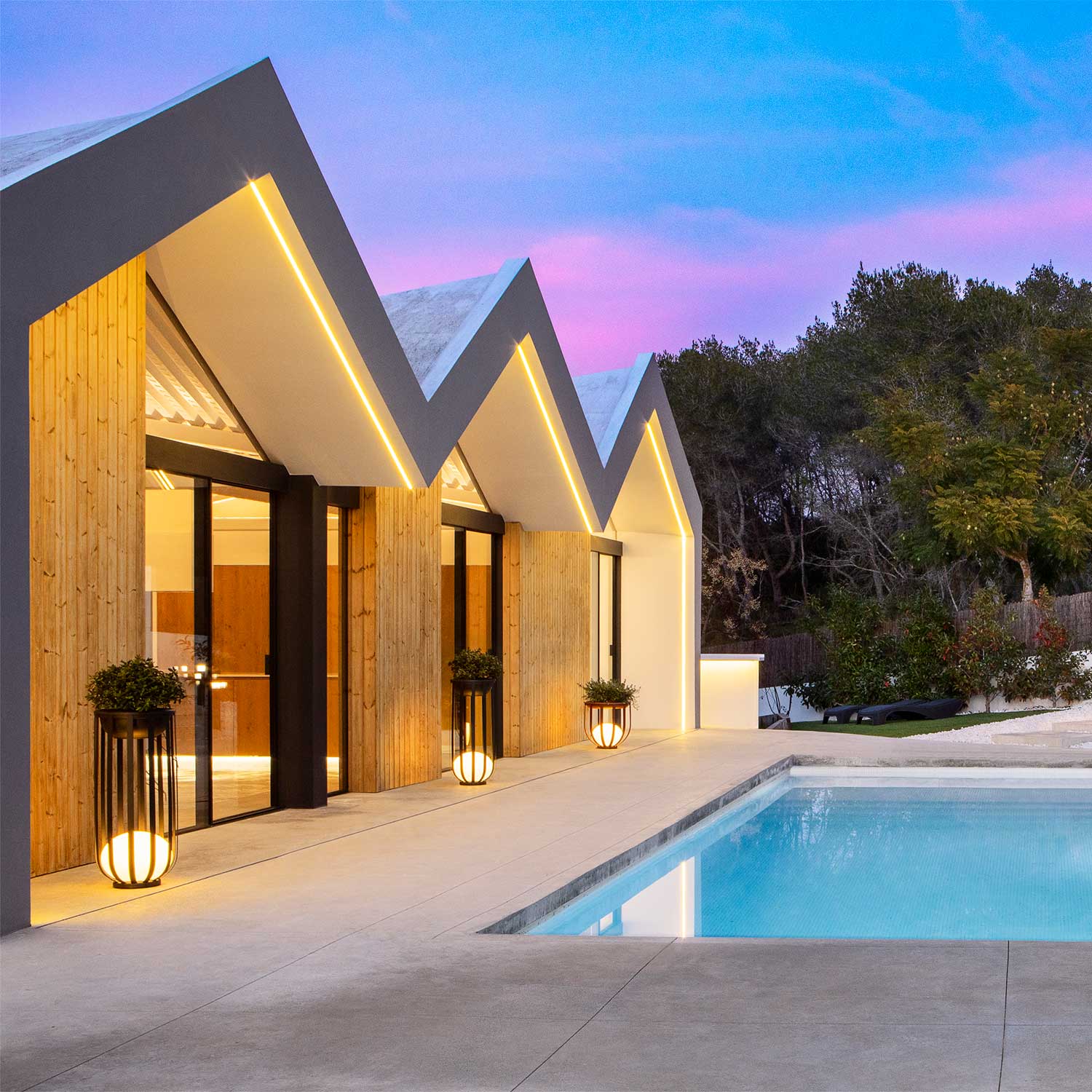 Bols - модульный дизайнерский уличный светодиодный торшер для террасы