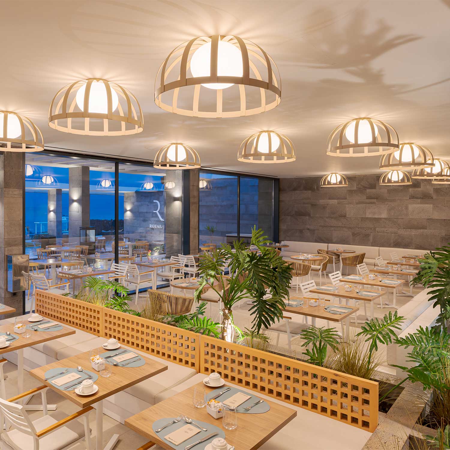 Bols - Plafonnier LED dimmable extérieur design en acier et verre