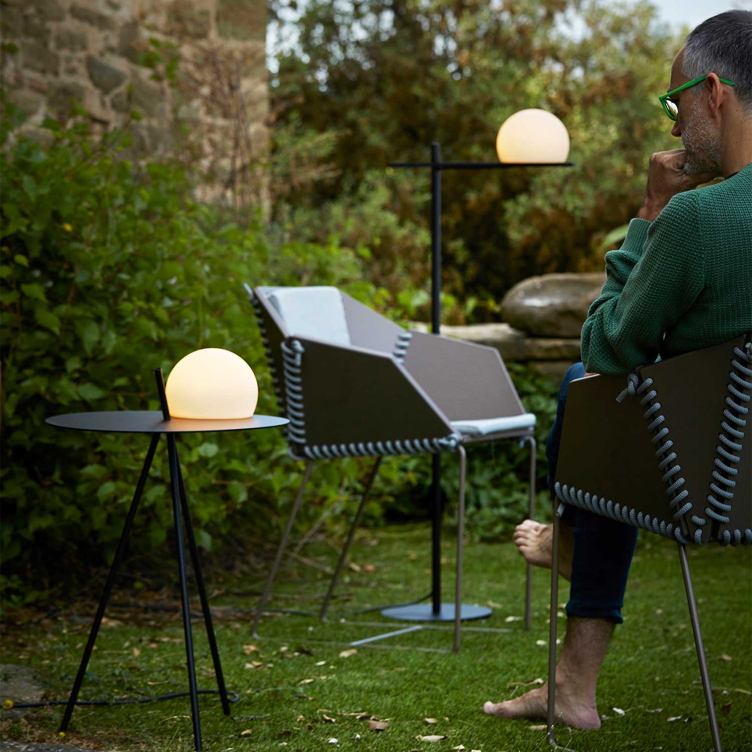 Circ - Lámpara de pie exterior terraza moderna