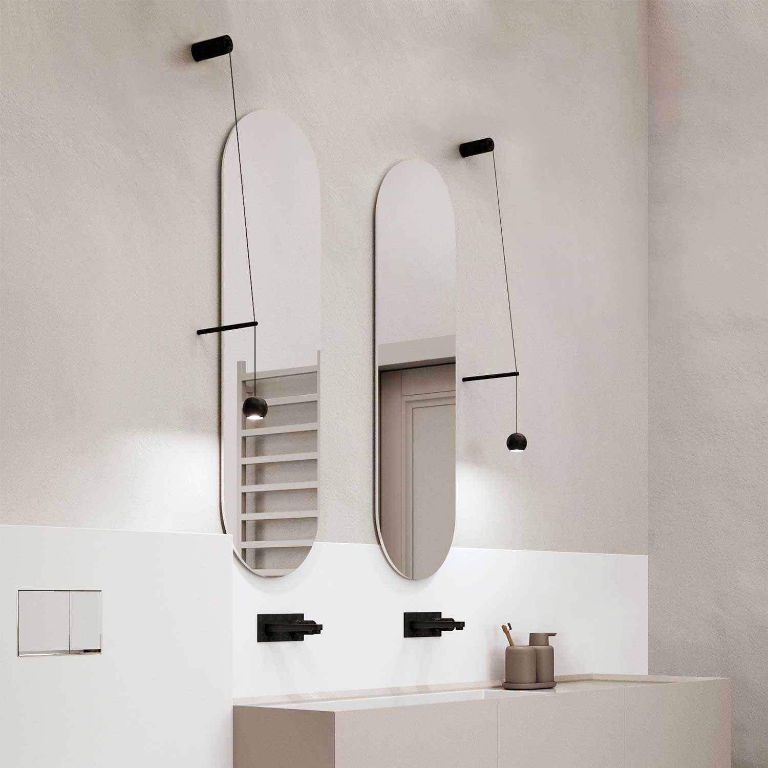 Compass - Grande applique murale led design pour chambre