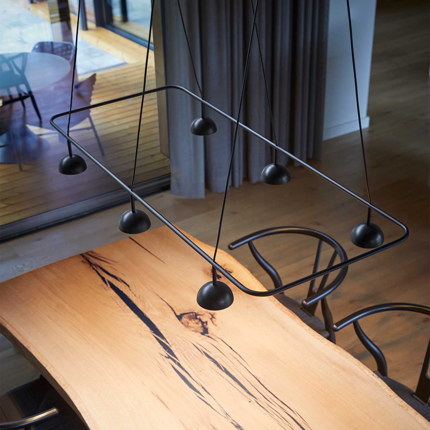 Cupolina - Lustre LED en acier design pour salle à manger moderne