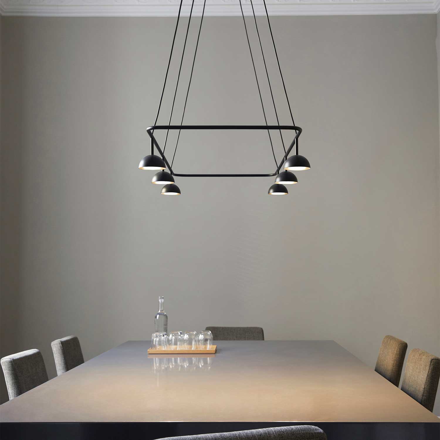 Cupolina - Lustre LED en acier design pour salle à manger moderne