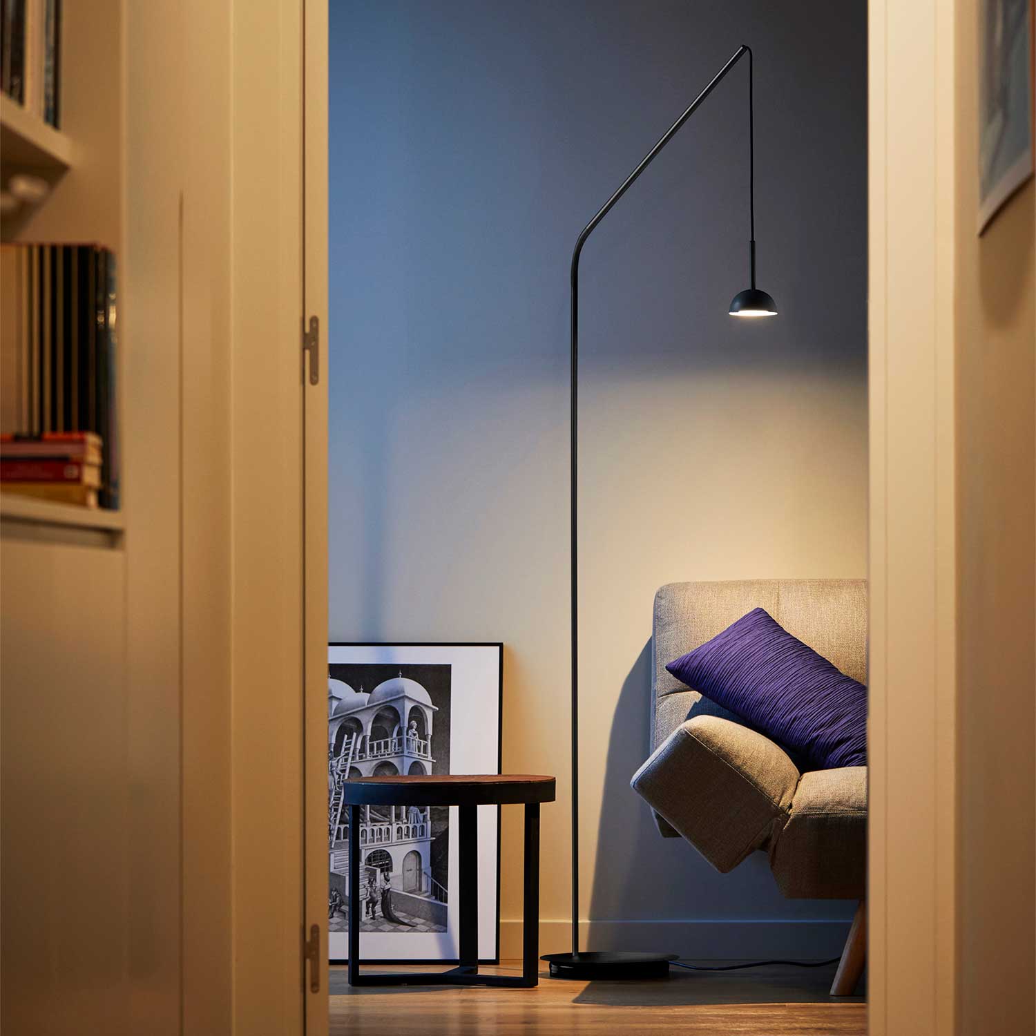 Cupolina - Lampadaire en acier LED design minimaliste pour salon