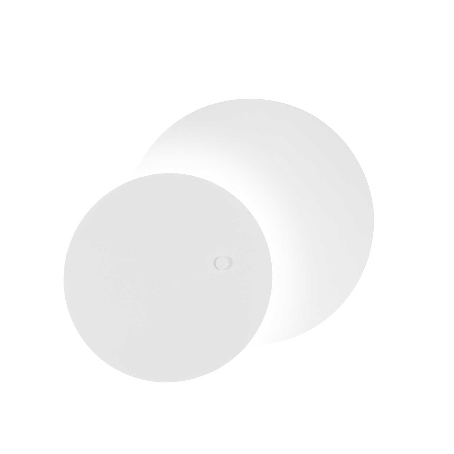 Eclipsi - Aplique de pared led redondo diseño en acero blanco