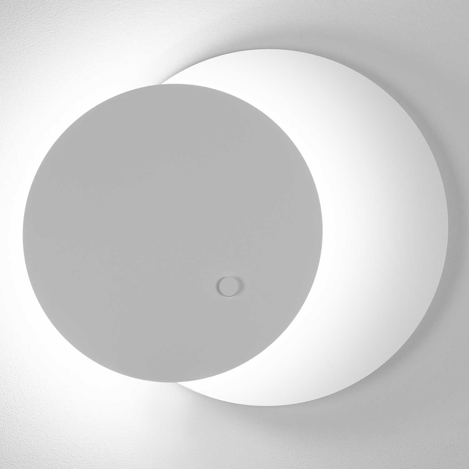 Eclipsi - Круглый настенный светильник с LED, дизайнерский, из белой стали