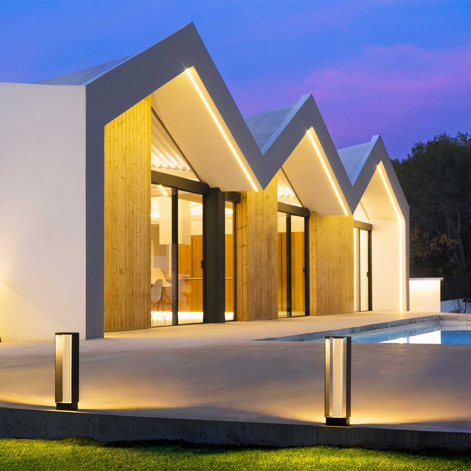 Frame - светильник-стойка для улицы с LED-дизайном