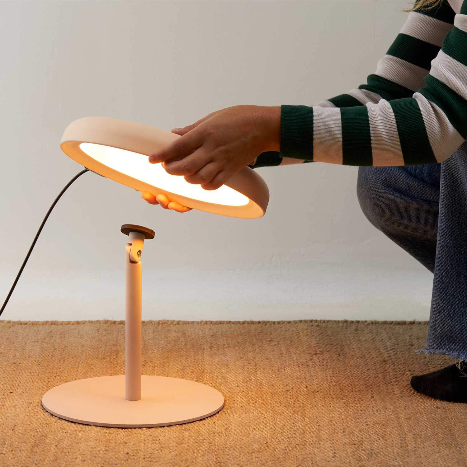 Mood - Lampada da tavolo rosa design con led dimmerabile