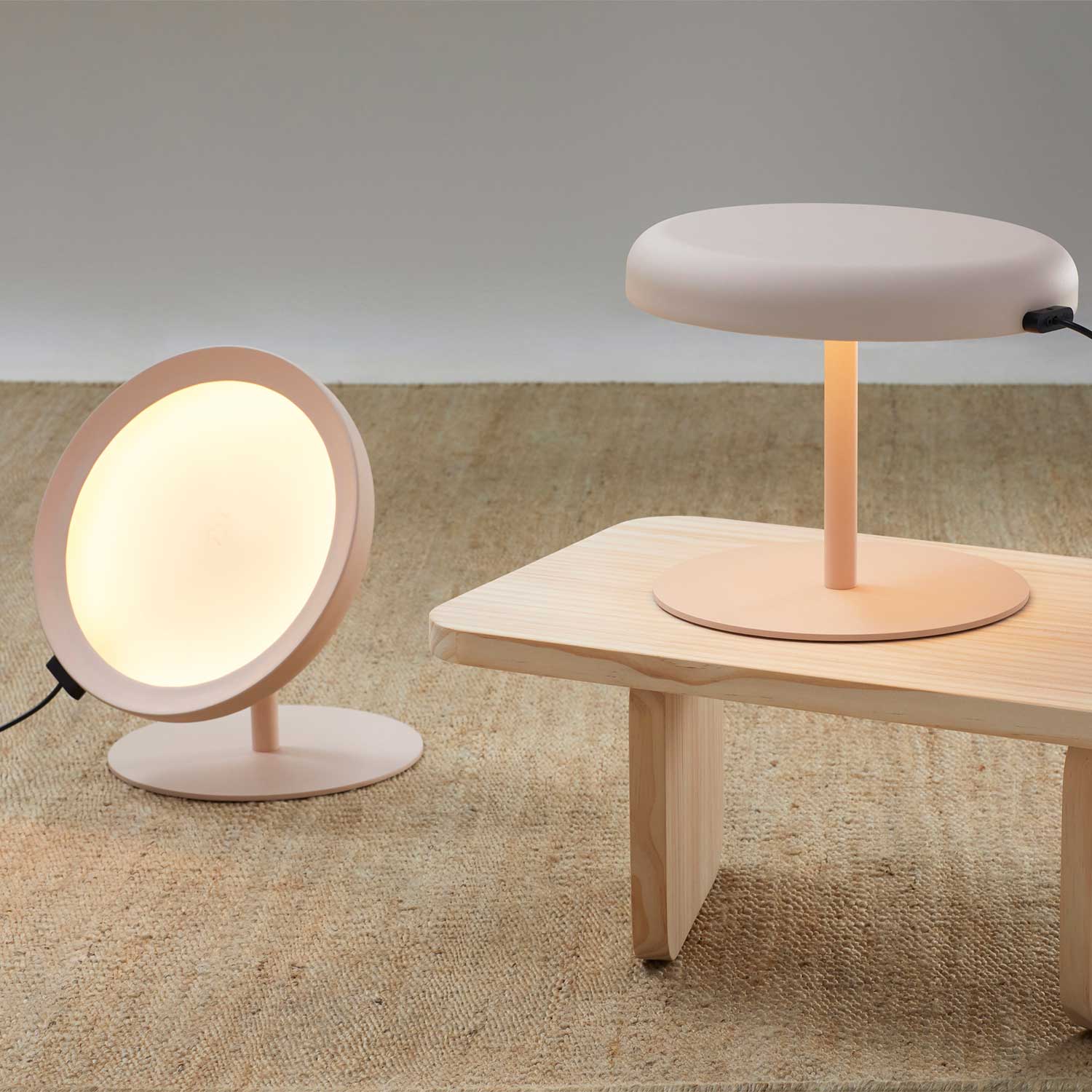 Mood - Lampada da tavolo rosa design con led dimmerabile