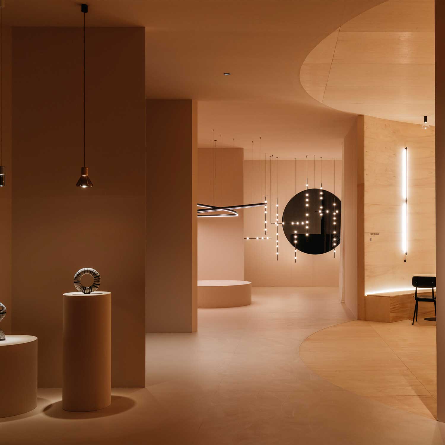 Dew - Suspension LED moderne architecturale pour salon