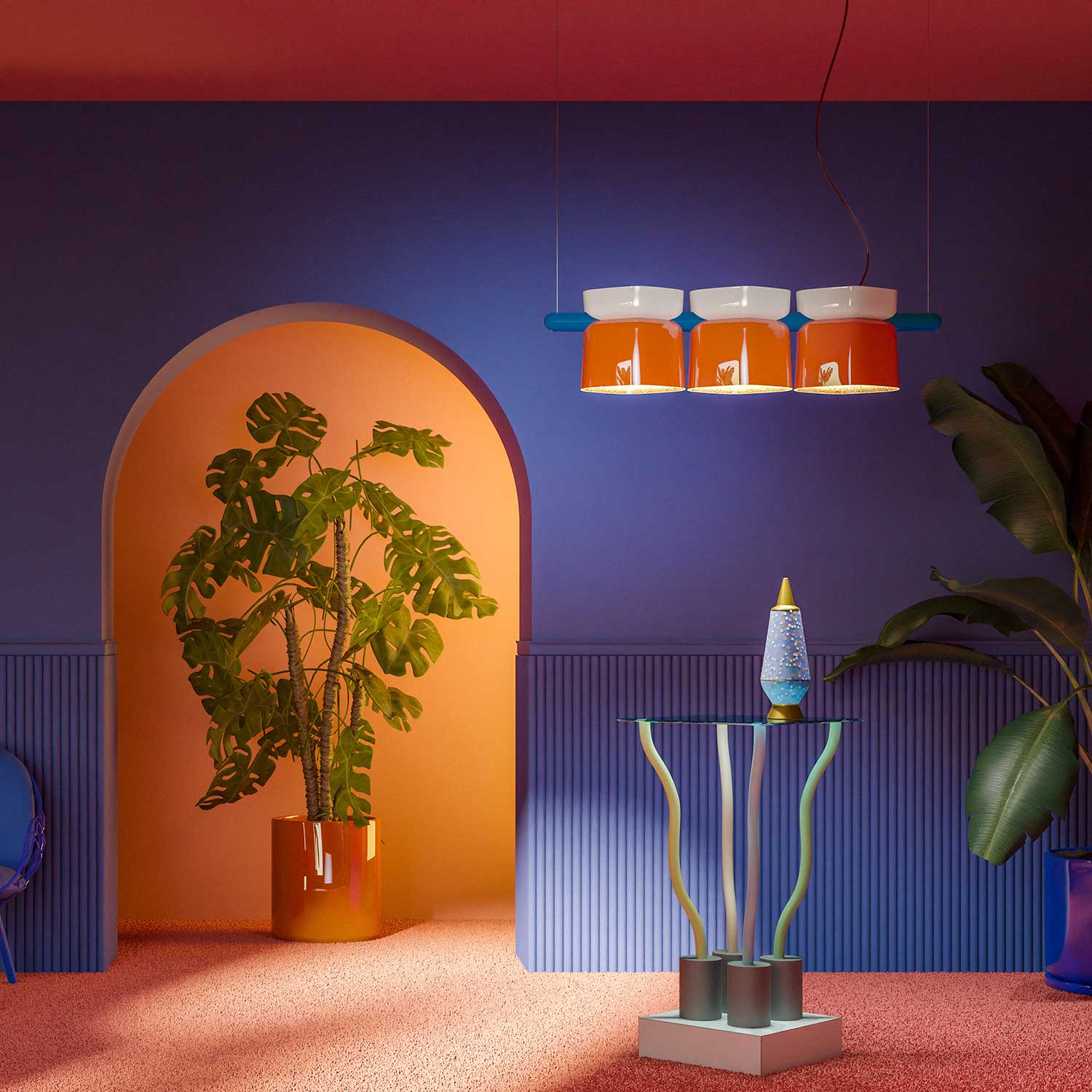 Yakitori - Contemporary design ceramic chandelier for dining room