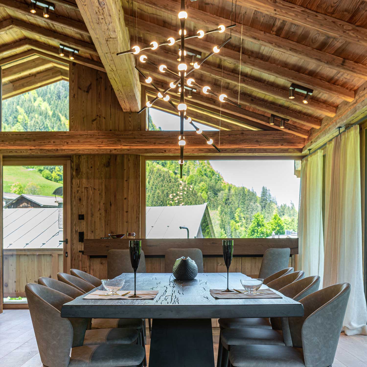 Dew - Suspension LED moderne architecturale pour salon