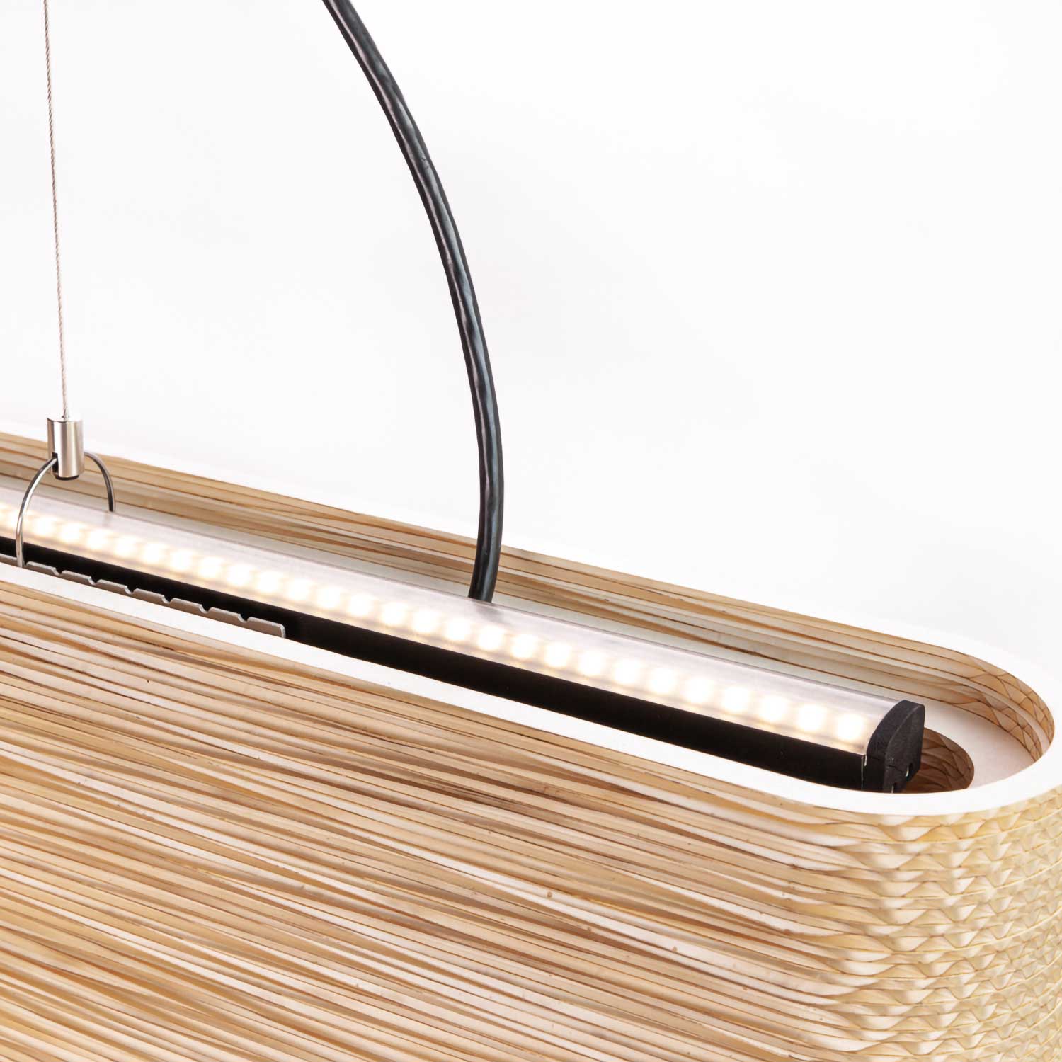 Hewn - Lámpara colgante LED de cartón para comedor de diseño