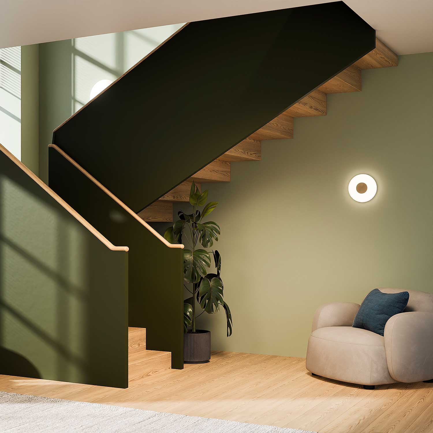 Glint - Круглое настенное дизайнерское бра из опалового стекла