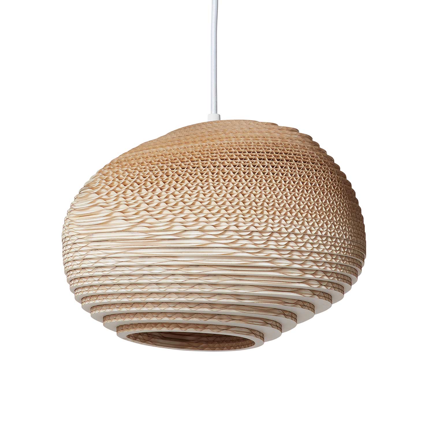 Scraplights Alki - Lámpara colgante de cartón de diseño para salón moderno