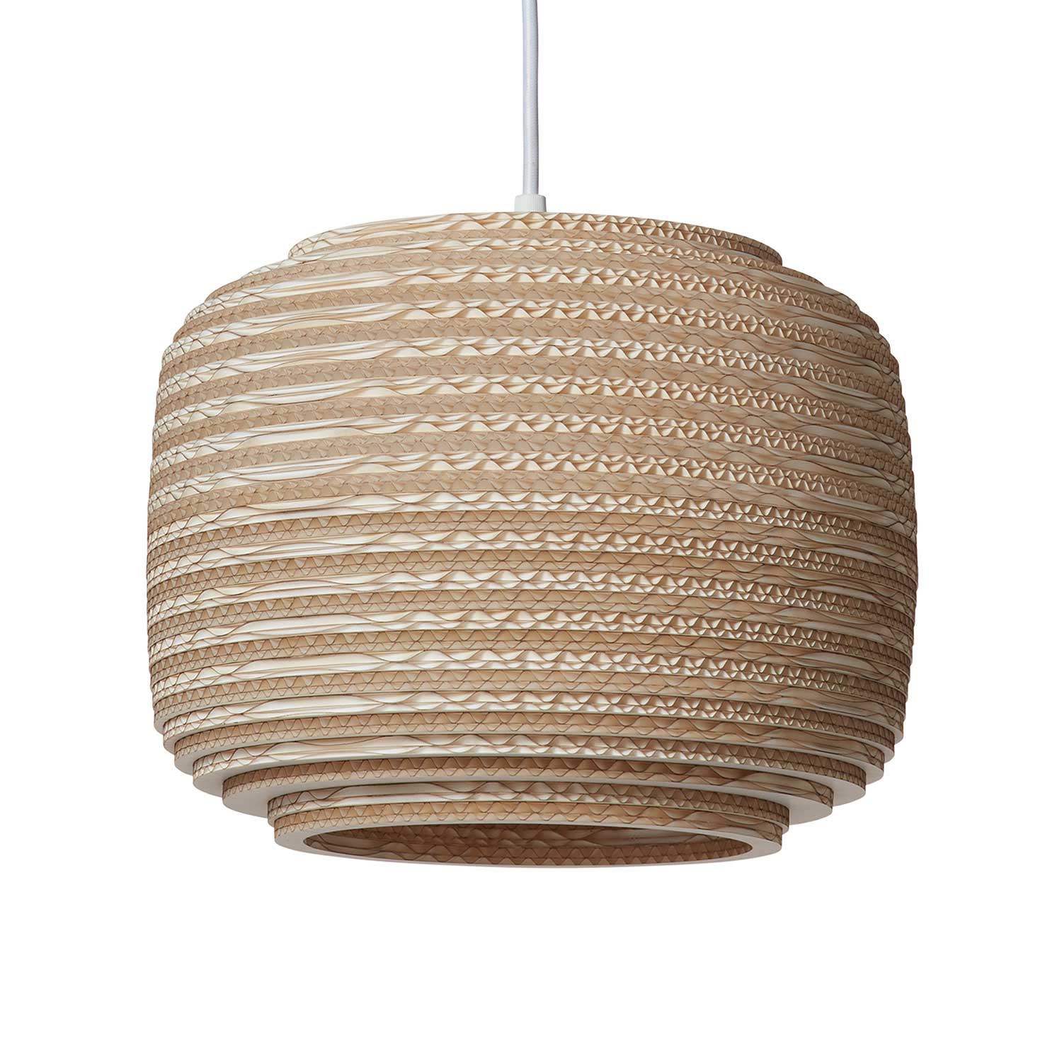 Scraplights Ausi - Natural cardboard pendant light for modern living room