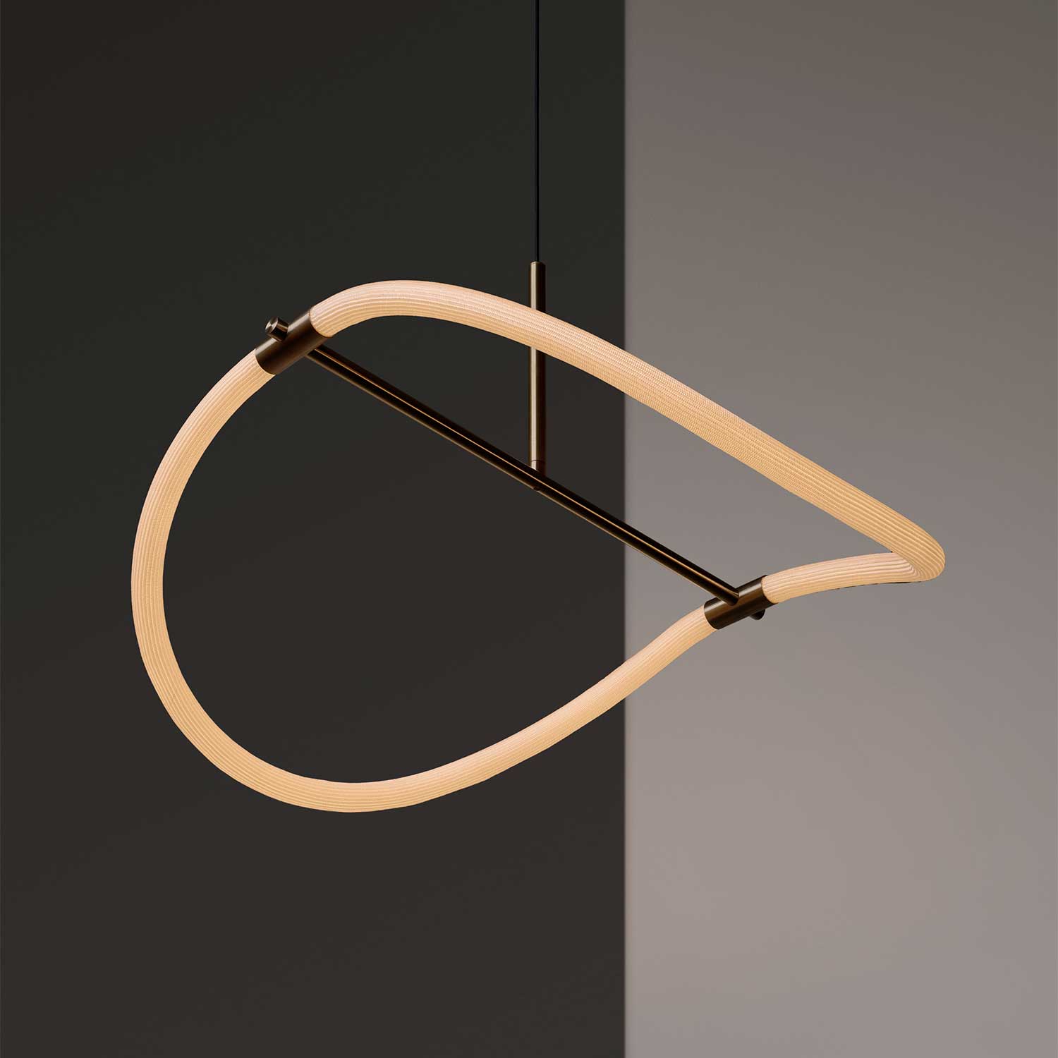 Levity Halo - Lámpara colgante de diseño tubo led para salón