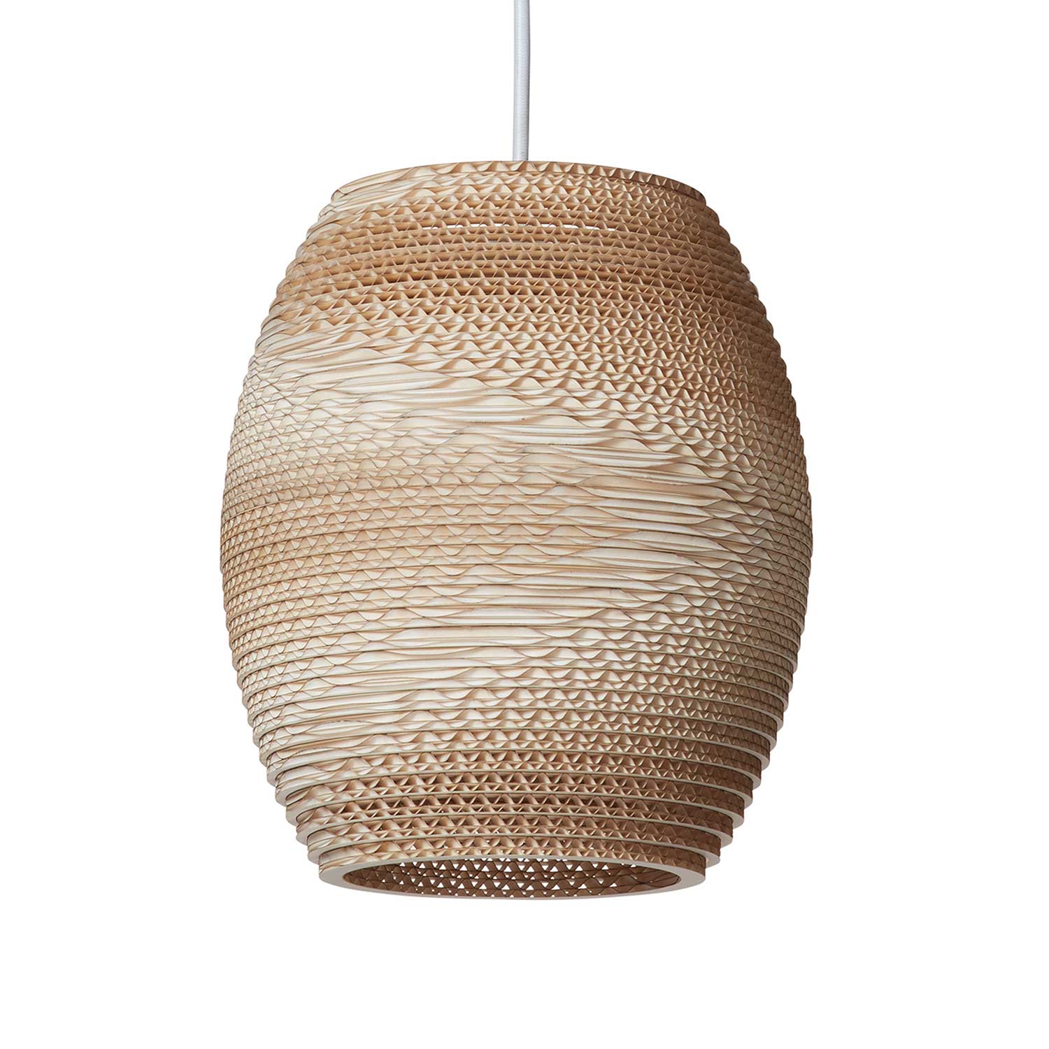 Scraplights Oliv - Pequeño candelabro de cartón de diseño para habitación