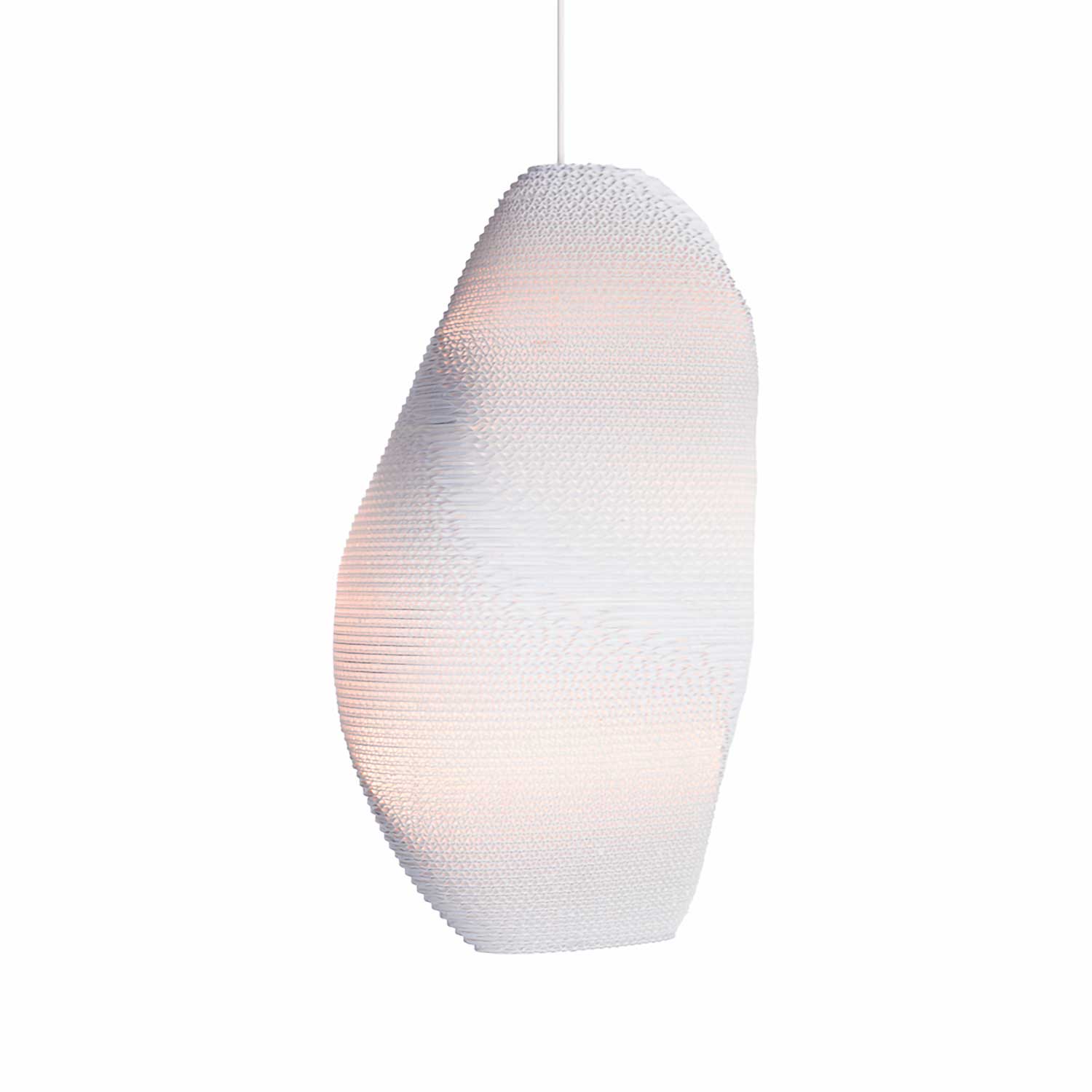 Scraplights Denny - High ceiling suspension lamp with cardboard design