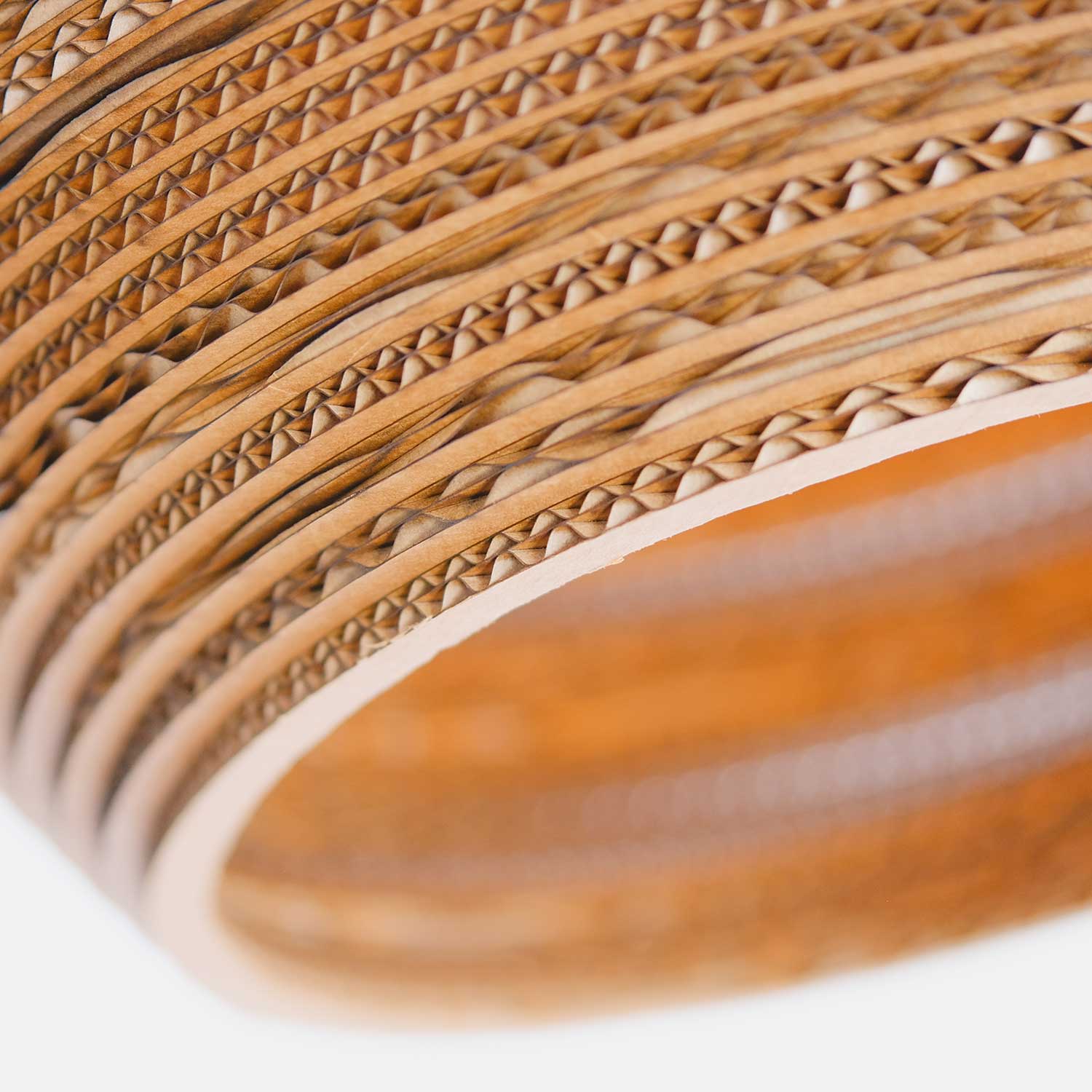 Scraplights Hive - White organic design suspension lamp in cardboard