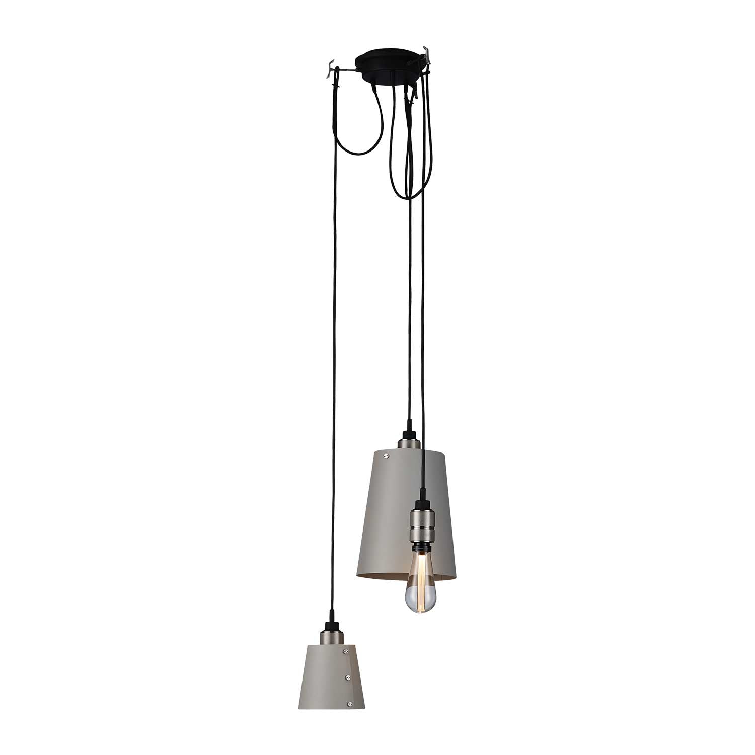 Hooked 3.0 Mix - Lampadario in metallo design industriale per sala da pranzo