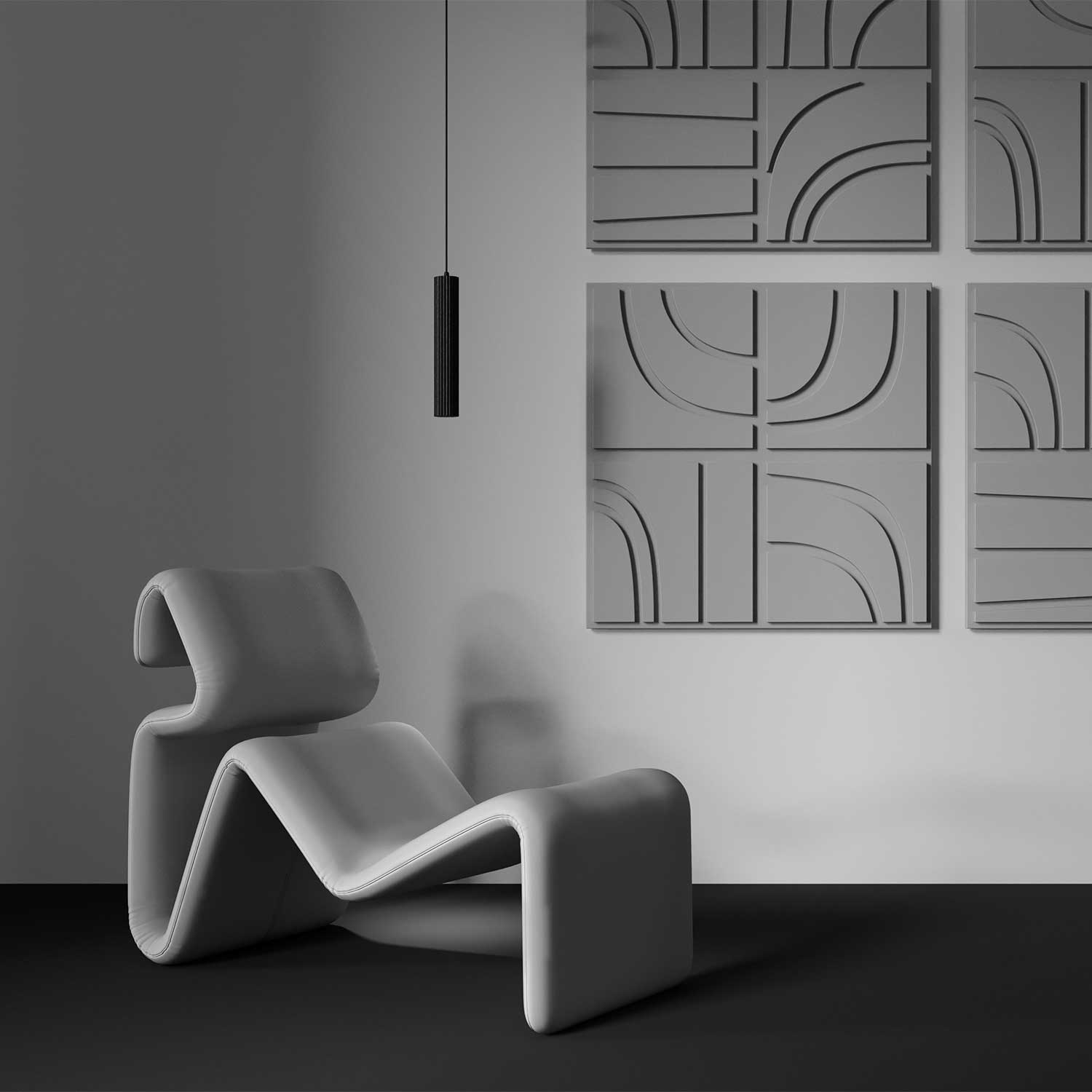 Calipso - Подвесной светильник с ребристой алюминиевой трубкой, дизайн для кухни