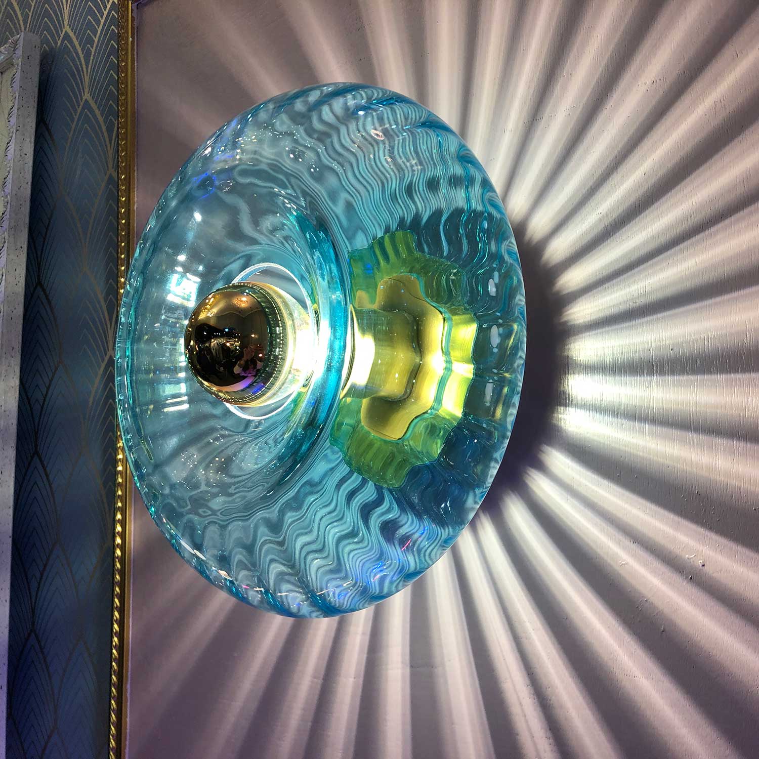 Grace - Colored glass wall sconce design art deco