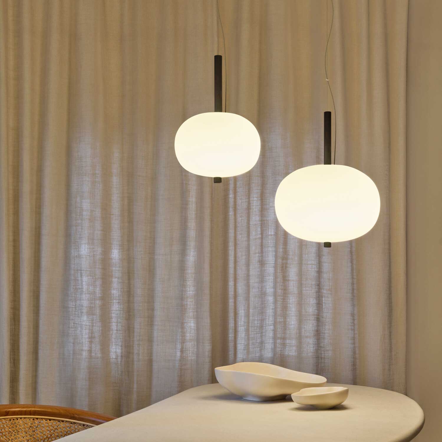 Ilargi - Lámpara colgante LED de vidrio diseño moderno para cocina