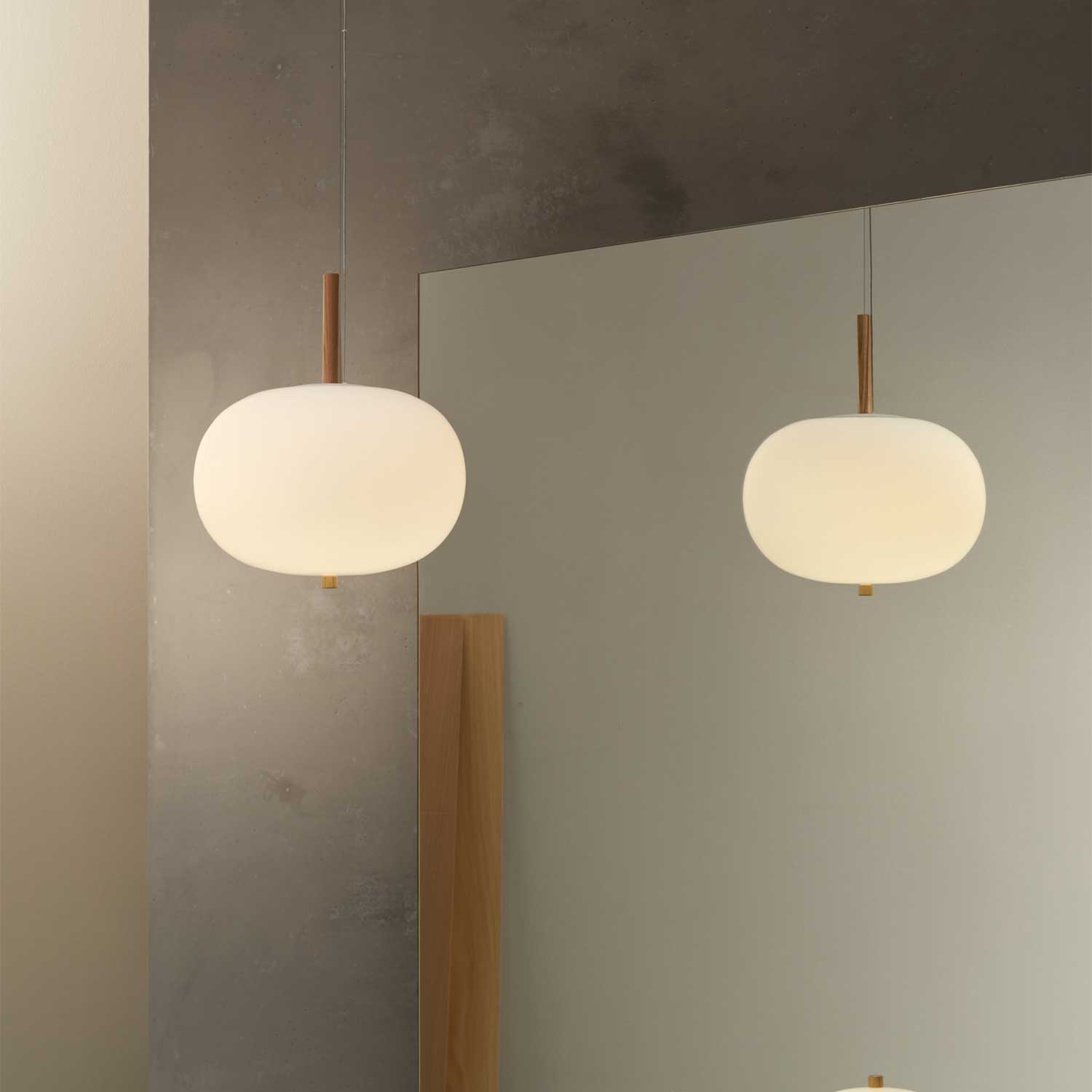 Ilargi - Lámpara colgante LED de vidrio diseño moderno para cocina