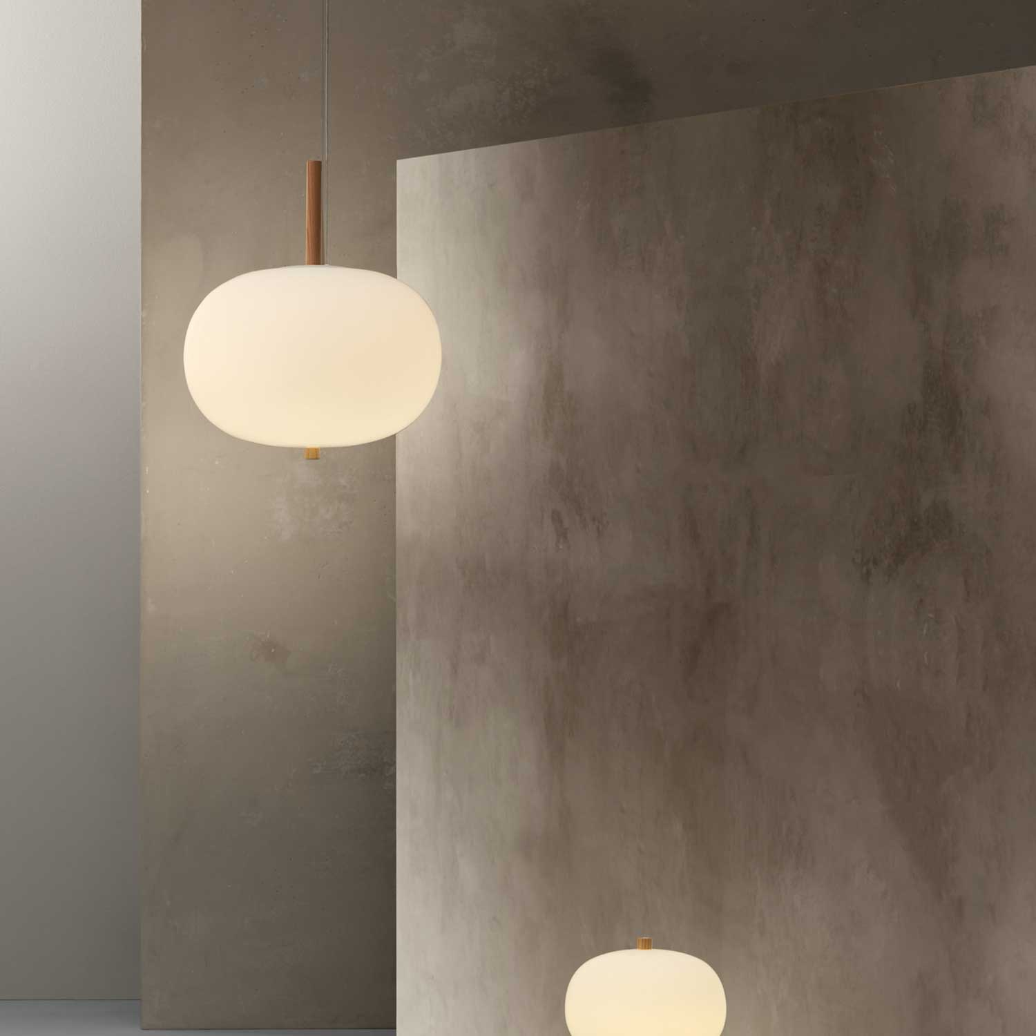 Ilargi - Lámpara colgante LED de vidrio diseño moderno para cocina