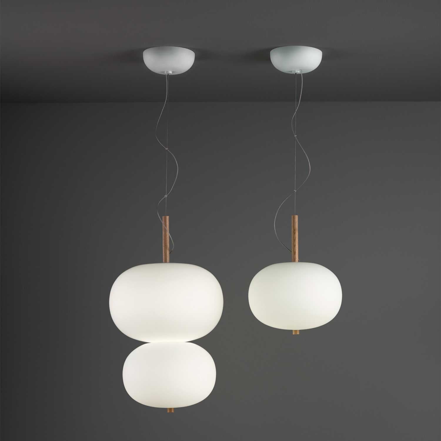 Ilargi - Lámpara colgante LED de vidrio diseño moderno para cocina