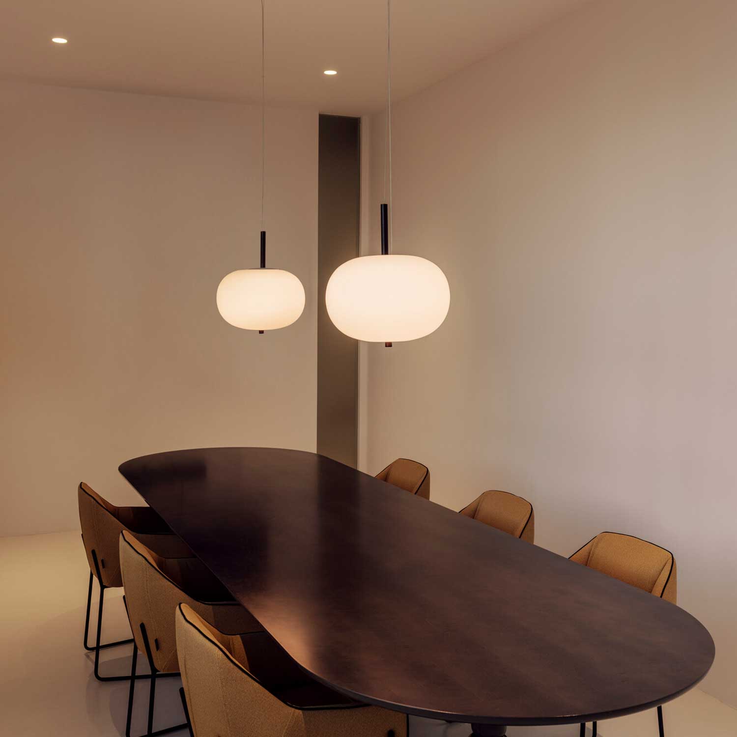 Ilargi - Lámpara colgante LED de vidrio diseño moderno para cocina