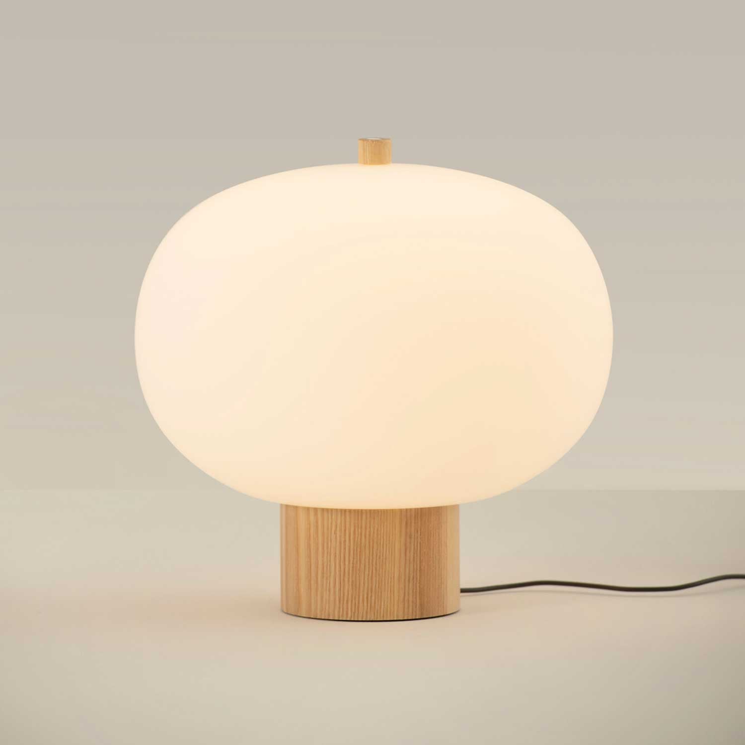 Ilargi - LED bedside lamp in glass with design for bedroom