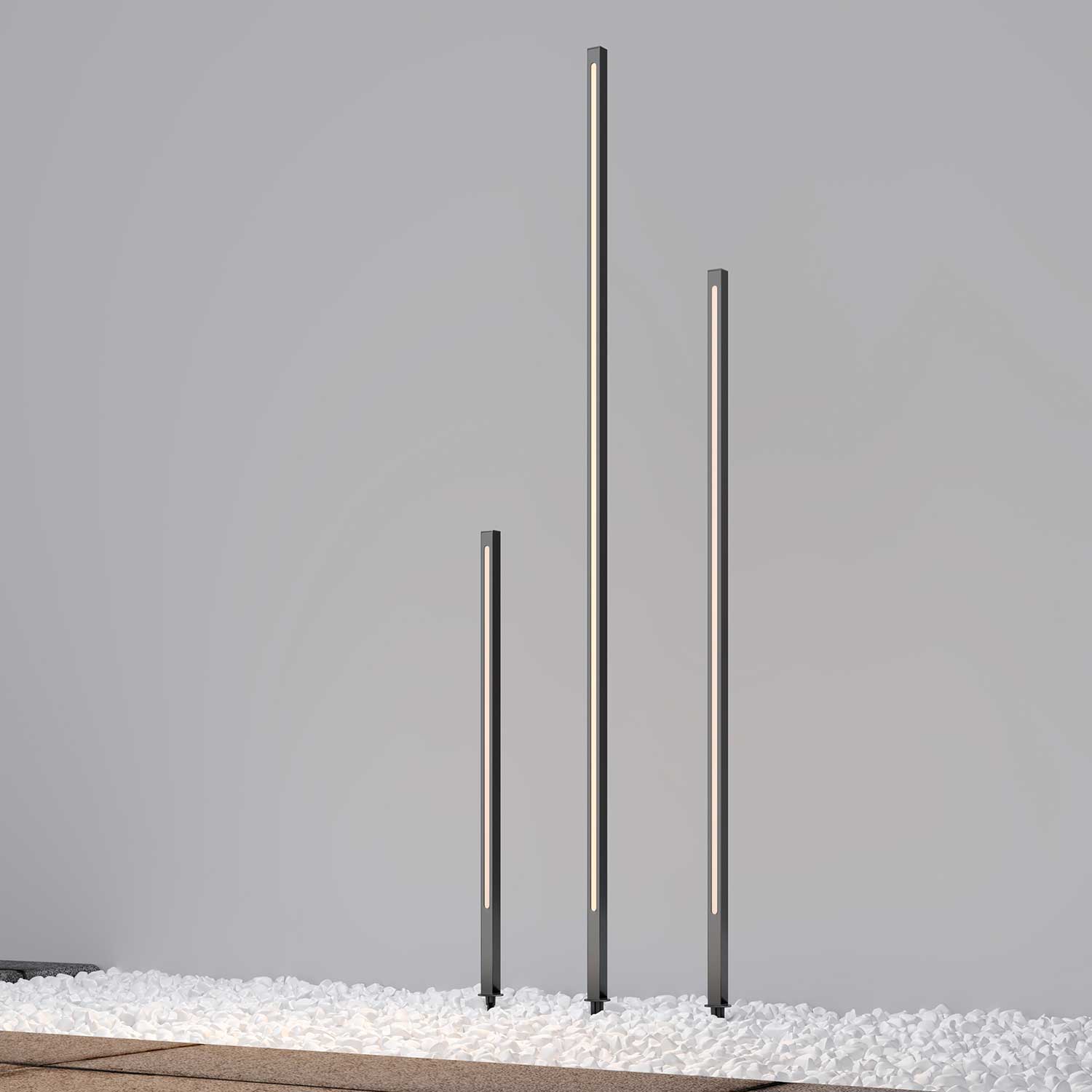 Pole - Poteau LED sur piquet pour jardin moderne extérieur