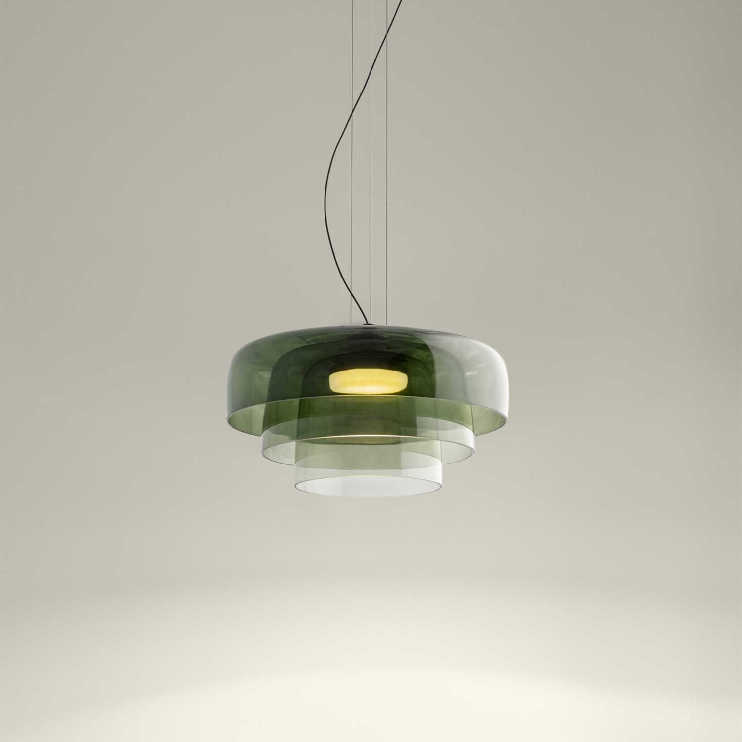 Levels 3 - Designer glass suspension for living room
