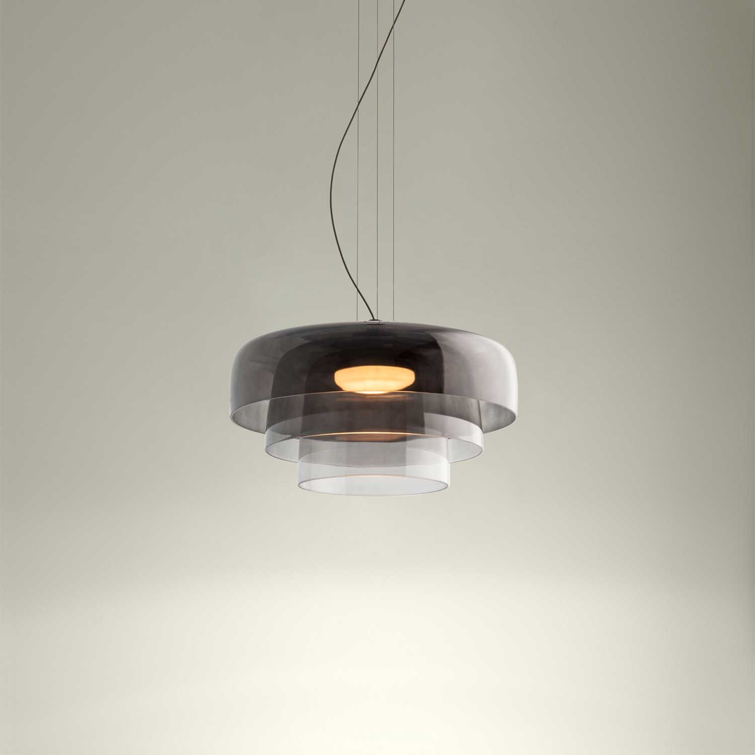 Levels 3 - Designer glass suspension for living room