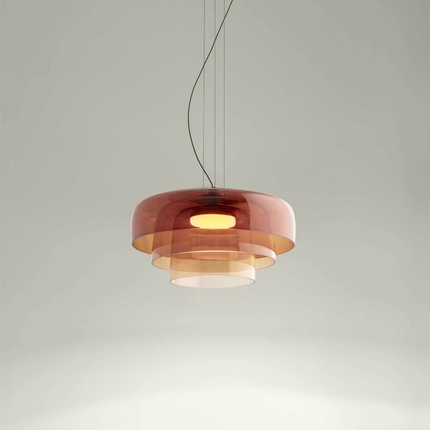 Levels 3 - Designer glass suspension for living room