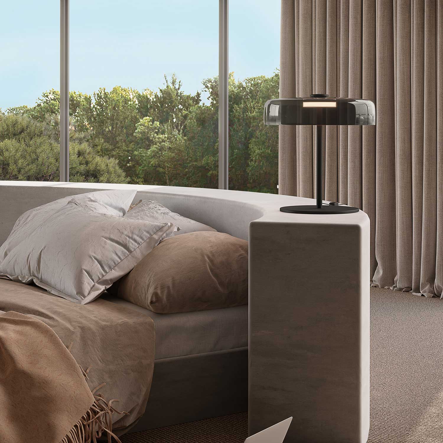 Levels 1 - LED bedside lamp in glass design for bedroom