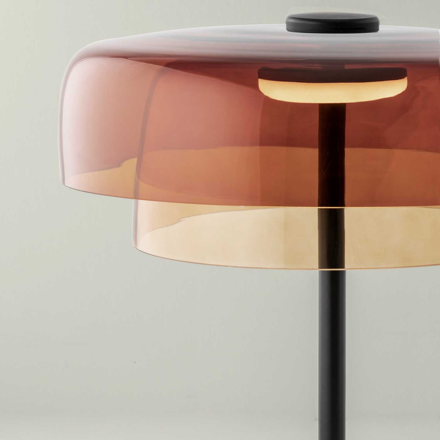 Levels 2 - LED table lamp in glass with a stylish design for living room