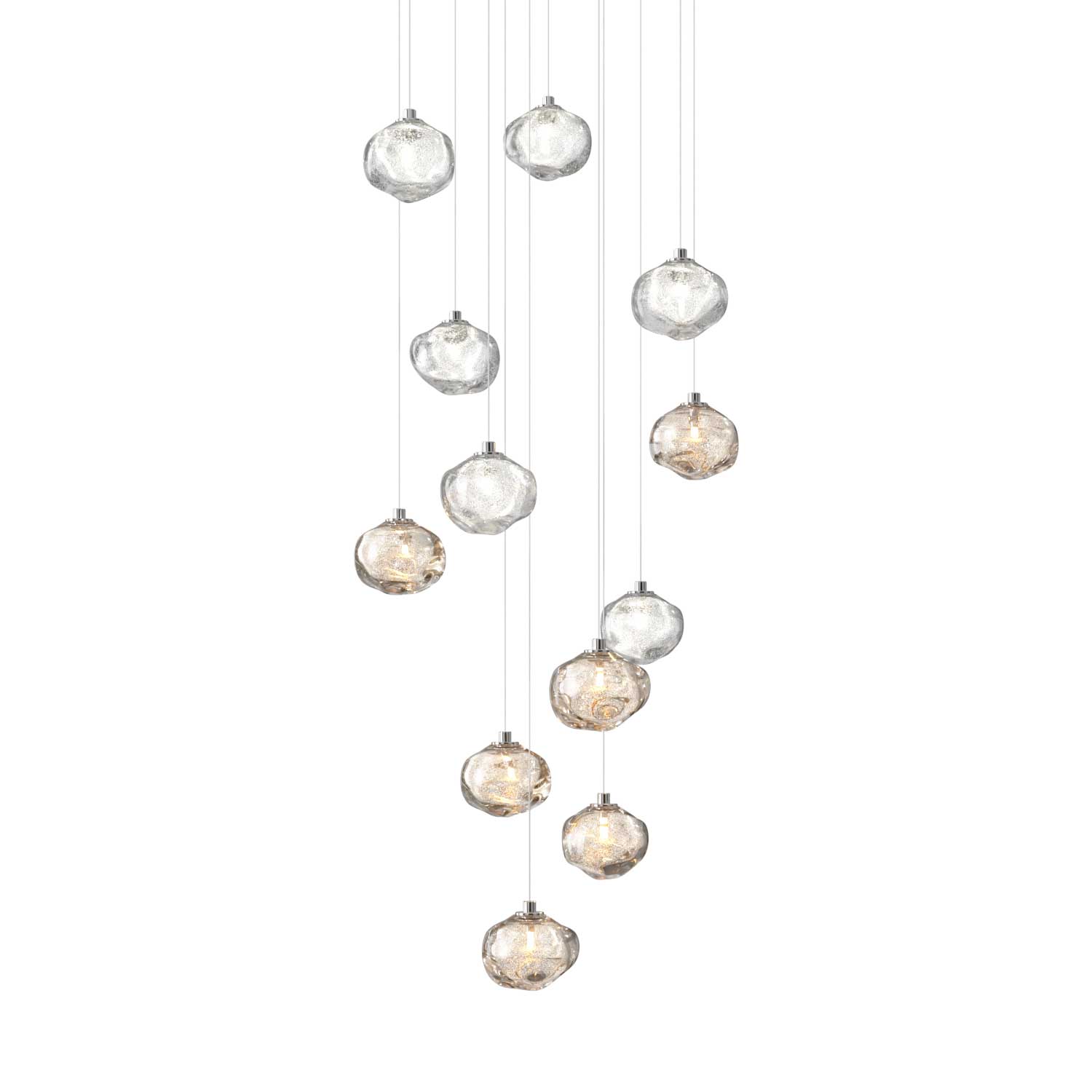 Raw - Luxurious LED glass pendant light for interior design