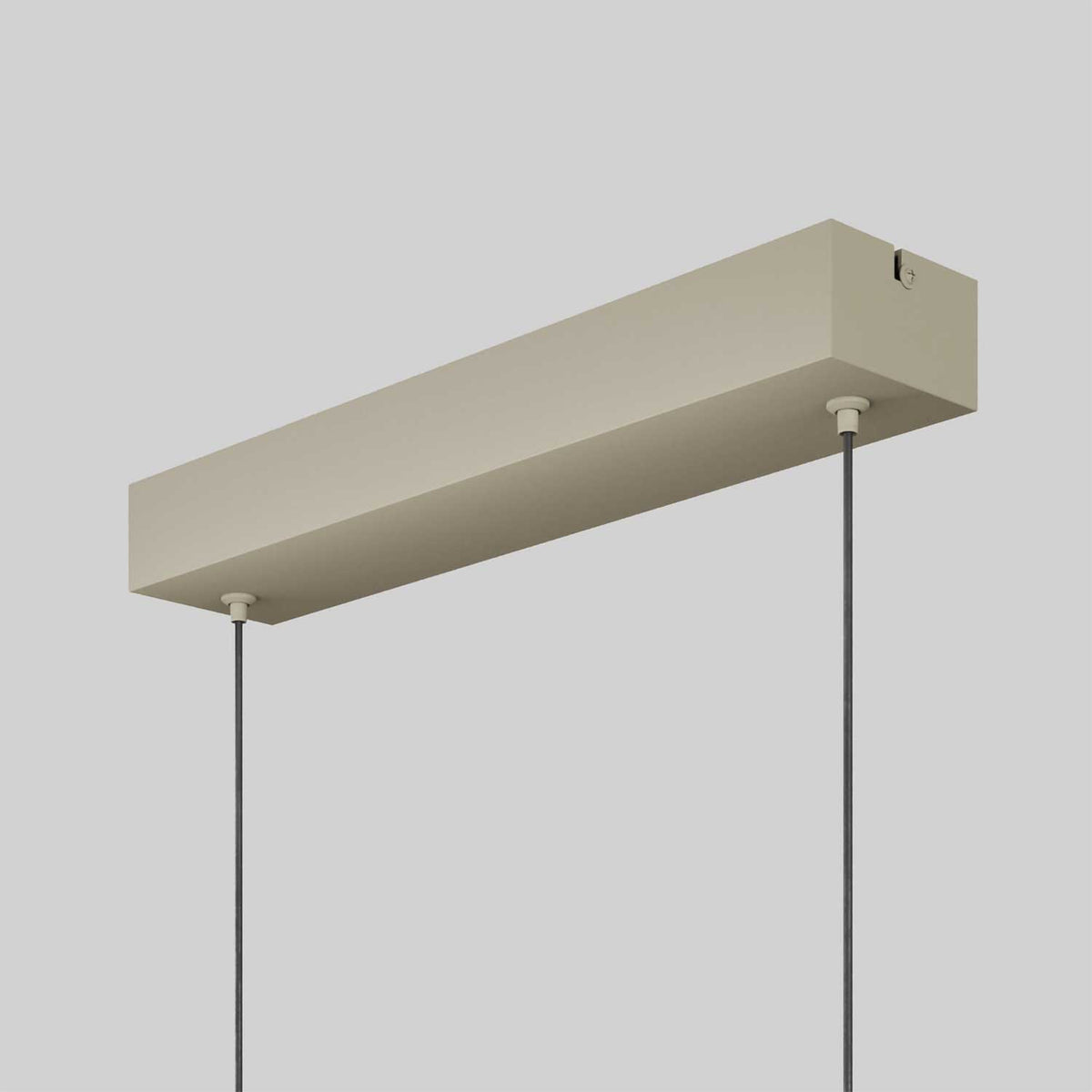 Olin - Suspension LED linéaire à trois diffuseurs en verre rainuré et métal, style contemporain