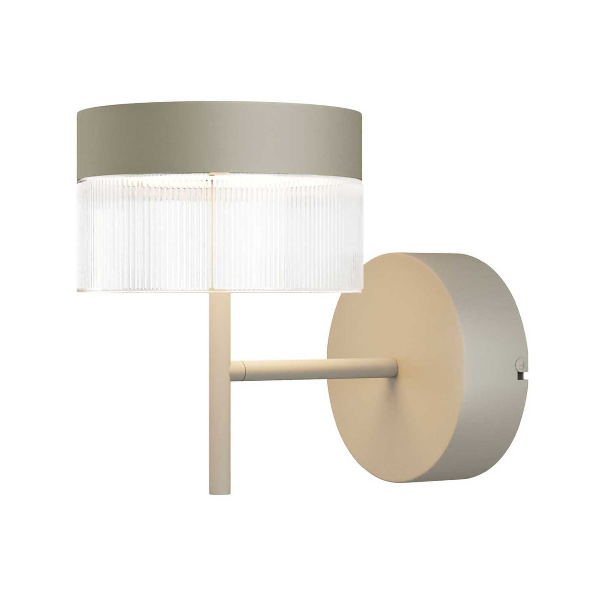 Olin - Applique murale LED en verre rainuré et métal, style contemporain
