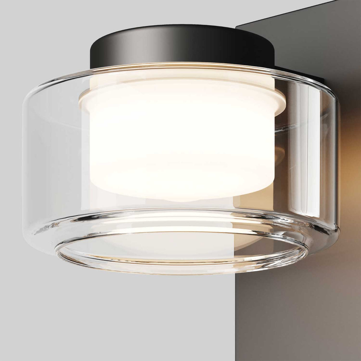 Onyx - Applique murale LED en verre et métal, style contemporain