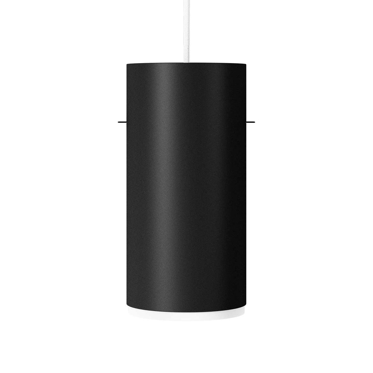 TUBE - Minimalist-style aluminum and translucent paper pendant light