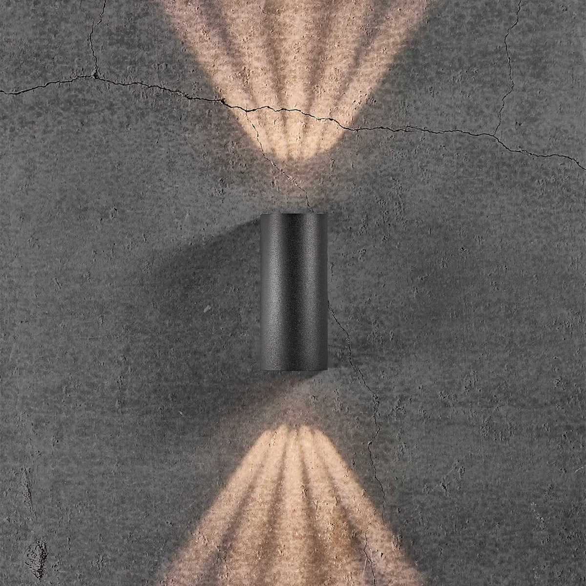 Asbol Round - Applique murale d’extérieur LED arrondie en aluminium et verre, style minimaliste