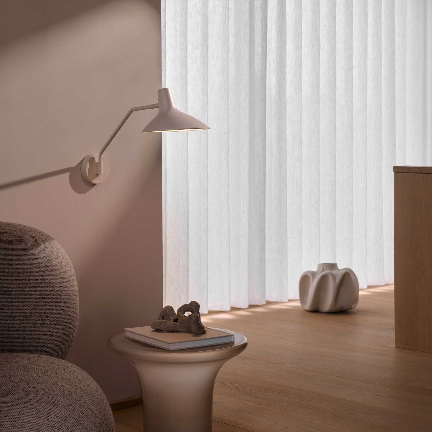 Darci - Wandleuchte mit Touch-Schalter im Vintage-Design für Wohnzimmer